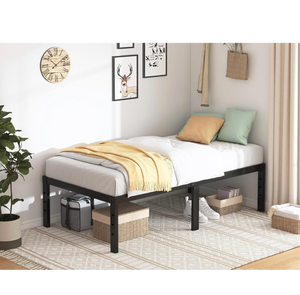 lot 10 image: Heavy Duty Steel Bed Frame  - Retail $0