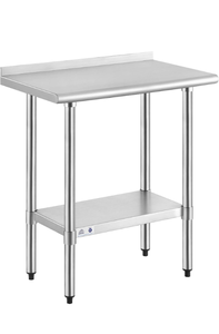 lot 29 image: ROCKPOINT Stainless Steel Table for Prep Work 18x30 Inches NSF - Retail $140