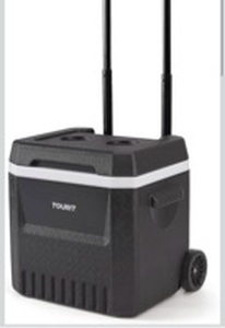 lot 38 image: TOURIT Small 20gt Rolling Cooler with Wheels, 18L24cansHard Beach Coolerwith all-terrain wheels & adjustable handle, long-lasting ice retention, ice chest for camping picnic sport fishing - Retail $50