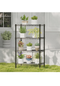 lot 98 image: 4-Tier Wire Shelving Rack 47 H 23.2 W 13.4 D 220 lbs per Shelf - Retail $60
