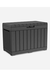 lot 101 image: Keter 50 Gallon Storage Deck Box 32 x 22.7 x 17.5 inches 350 lbs - Retail $80
