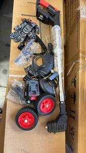 lot 126 image: Electric Weed Wacker Cordless, Battery Powered Weed Eater with Wheels2pcs Batteries&4 Types Blades, Lightweight, Low Noise, Grass TrimmerBrush CutterEdger, for Thick Weeds&Yard Garden - Retail $0