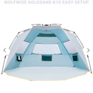 lot 147 image: Wolfwise Goldsand K10 Easy Setup Beach Tent - Retail $75