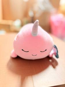 lot 174 image: Squishmallows Esme Pink Narwhal Plush Toy - Retail $25