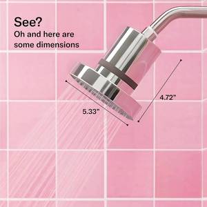 lot 2732 image: Appears Pre Owned Jolie Filtered Showerhead, High Pressure Shower Filter, Modern Chrome - Retail $0