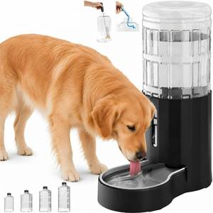 lot 2738 image: CZPET See Photos Sold As Is Dog Water Dispenser, Widen Mouth Gravity Refilling (9.5L, Black) - Retail $44