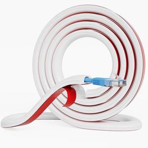 lot 2747 image: Cord Hider Raceway Kit for 1 Cable, 78 Silicone TV Cable Hider for Wall - Retail $14