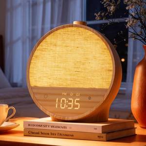 lot 2762 image: Vivilumens Sunrise Alarm Clock for Bedroom, White Noise Sound Machine - Retail $40
