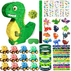 lot 2769 image: DENTED SEE PHOTOS SOLD AS IS Dinosaur Pinata for Boys Birthday Party Dino Pull String Pinata Birthday Party Supplies for Kids Dinosaur Themed Party 12 x 16 x 3 Inches - Retail $28