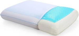 lot 2772 image: Cool Gel Cooling Pillow for Side Sleepers, Standard Size Memory Foam Pillow for Neck Pain Relief, Medium Firm Ergonomic Contour, Bed Pillows for Sleeping, Back Sleeper Neck and Shoulder Support - Retail $63