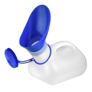 lot 2785 image: MaxiCare Female Urinal Spill Proof - Portable Pee Funnel for Women 32 Oz  Sturdy Urination Device with Lid for Emergency Urinalysis, Travel, Car & Camping - Retail $10
