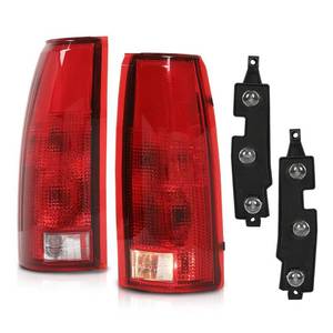 lot 2792 image: G-PLUS Tail Lights wBulb Fit 1988-1999 Chevy GMC CK 150025003500 - Retail $50