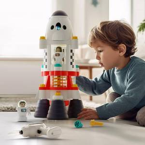 lot 2810 image: iPlay, iLearn Rocket Space Toy 3 4 5 Year Old Boys Kids Girls, Toddler STEM - Retail $40