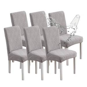 lot 2822 image: TWO PACK Waterproof Dining Chair Covers, Chair Covers for Dining Room, Stretch Parsons Chair Slipcover, Removable, Washable for Dining Room Kitchen Chair Protector Cover - Retail $40