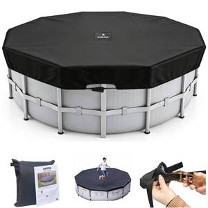 lot 2825 image: SIHAIAN 22Ft Round Pool Cover, Prevents Water Accumulation Above Ground Pool Cover, Quick Installation and Removal One-Piece Pool Cover, Lockable, Windproof, UV-Resistant, Tear-Resistant Solar Cover - Retail $110