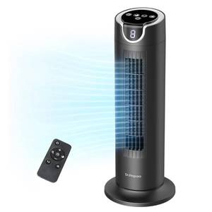 lot 2829 image: DR.PREPARE Tower Fan for Bedroom, 25 dB Quiet DC Bladeless Fan with Remote, 8 Speeds, 1-8H Timer, 80° Oscillating Fans for Indoors, 16 Inch Portable Desk Table Fans for Room, Home, Office - Retail $35