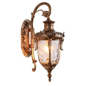 lot 2835 image: LONEDRUID 16.93 Outdoor Wall Light Fixture Bronze Exterior Wall Lantern - Retail $70