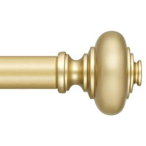 lot 2840 image: Wolistsa Gold Curtain Rods for Windows, 1 Inch Diameter, 36-153 Inch - Retail $25