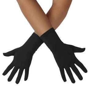 lot 2851 image: ATHX Mens and Womens Gloves Costume Accessories Wrist Length Spandex Stretch Halloween Cosplay Party Wedding Prom Gloves (Black, Free Size) - Retail $8