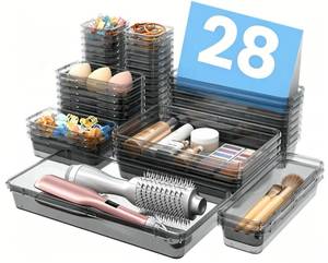 lot 2863 image: A-LuGei ��Military Grade�� Drawer Organizer for Vanity Bathroom Makeup Desk - Retail $15