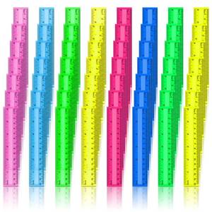 lot 2866 image: Harloon 480 Pack Clear Plastic Rulers Bulk for Classroom School, 6 Inch - Retail $55