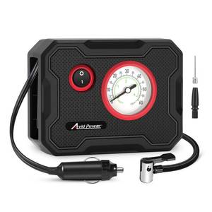 lot 2873 image: AVID POWER 12V Tire Inflator Portable Air Compressor, Lightweight - Retail $13
