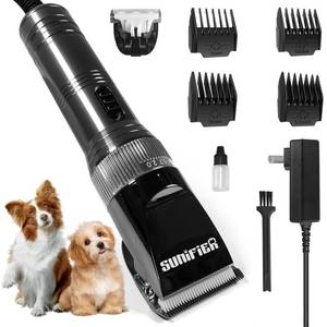 lot 2894 image: Appears Pre Owned Sunifier Professional Dog Grooming Clippers for Thick Coat - Dog Hair Trimmer for Grooming Kit- Sheep Shears for Thick Hair �� Pet Grooming Clippers for Dogs, Cats, Sheeps, Horse (Black) - Retail $40