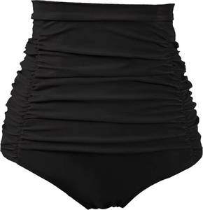 lot 2909 image: Womens Ruched High Waisted Bikini Bottom Retro Vintage Swim Short Tankinis Black 2XL - Retail $19
