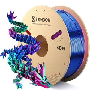 lot 2934 image: PLA Filament 1.75mm, Tri-Colors Gradient Silk PLA Filament RedBlueGreen - Retail $22