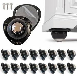 lot 2938 image: Heavy Duty Self Adhesive Furniture Casters 16 Pack Stick-On Swivel Wheels - Retail $28