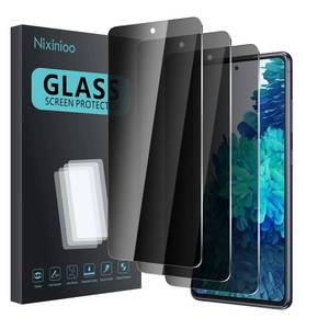 lot 2940 image: Nixinioo 2 Pack Privacy Screen Protector for Samsung Galaxy S20 FE, Anti Spy Tempered Glass 9H Hardness, Black Protector Anti Spy, Bubble Free, Anti-Scratch - Retail $8