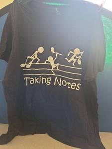 lot 2975 image: 3XL Taking Notes T Shirt - Retail $0