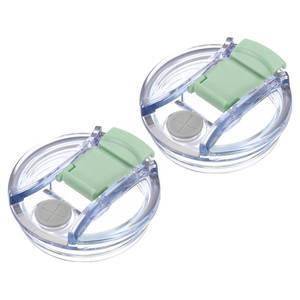 lot 2977 image: uxcell 2Pcs Lids Replacement for Tumbler Cup 40oz, Spill Proof Lid Stopper Straw Cup Lid, Leak Proof Splash Resistant Cover Lid for Cold Drinks, Green - Retail $15