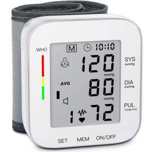 lot 2984 image: MMIZOO Wrist Blood Pressure Monitor BP Machine with Carrying Case White - Retail $25