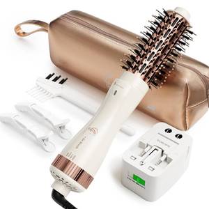 lot 2995 image: 1.5 Inch Barrel Dual Voltage Round Brush Blow Dryer for Should Length Hair - Retail $44