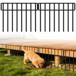 lot 7 image: HIHADUUM 42.5FT Garden Fence Animal Barrier - 30 Pack No Dig Fence Panels Dog Fence, Rustproof Metal Anti Digging Barrier Garden Edging Border, Outdoor Animal Barrier Fencing for Yard, Rabbit, Patio - Retail $54