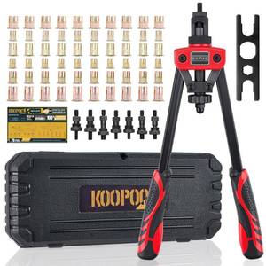 lot 13 image: KOOPOOL 14 Rivet Nut Tool Kit �� 7 Mandrels, 70 Rivet Nuts - Retail $35