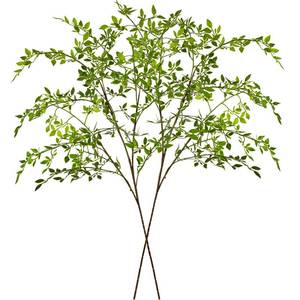 lot 16 image: Ttranewsoo Artificial Greenery Stems, 43.3 Nandina Branches Tall Faux Plant Stems for Vase, Greenery Decor Stems Leaves Bunches for Shop Garden Office Home D�cor(Green,2Pcs) - Retail $19