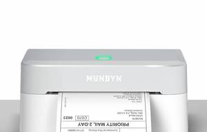 lot 27 image: MUNBYN Bluetooth Thermal Label Printer, Wireless 4x6 Shipping Label Printer - Retail $72