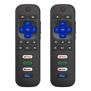 lot 51 image: (Pack of 2) Replacement Remote Control for Roku TVs, Compatible with TCL RokuHisense RokuOnn RokuRoku Built-in Smart TVs. (Not Compatible with Roku Sticks or Box). 1 Year Warranty. - Retail $8