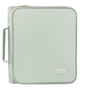 lot 52 image: SUNEE Zippered Binder Bag with Handle, 2-Inch 3-Ring O-Ring, 500-Sheet Capacity, Includes Zip Pocket, 5-Tab Expanding File Folder, Multi-Pocket Organizer Binder for Middle School, Sage Green - Retail $25