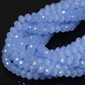lot 69 image: Strands 3mm 50PCS Blue Crystal Beads, Song Xi Porcelain Jade Glass Beads for Jewelry Making, Gemstone for Necklace Earring, Arts and Crafts,DIY, and Craft Supplies - Retail $8