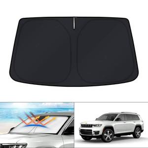 lot 87 image: KUST Windshield Sun Shade for 2011-2025 2026 Jeep Grand CherokeeGrand Cherokee L Accessories SUV 4 Layers Window Sunshade Sun Visor Protector Foldable Blocks UV Rays Keep Your Car Cooler - Retail $16