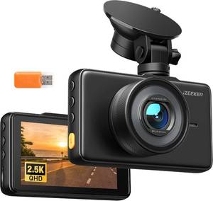lot 103 image: iZEEKER 2.5K Dash Cam Front, 1440P QHD Car Camera with 3 IPS Display - Retail $30