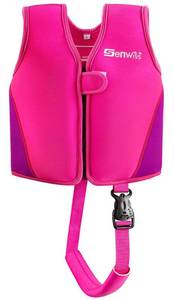 lot 105 image: Baby Girl Swim Vest - Genwiss Toddler Swim Vest for Age 18 Months - 2 Years Baby Toddler Fit 20-28 lbs, Size Small, Pink - Retail $37