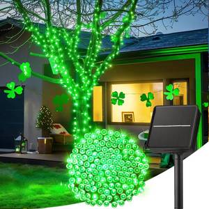 lot 112 image: Minetom Solar String Lights Outdoor, 40FT 100 LED Green String Lights - Retail $13