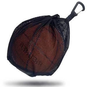 lot 113 image: Single Mesh Ball Bag with Zipper Pocket - Fits All Kinds of Backpacks, Carries Basketball, Football and Volleyball - Retail $9