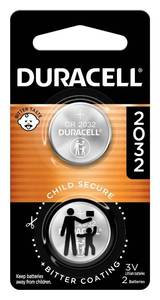 lot 126 image: Duracell 2032 Lithium Battery, 2 Count, AirTag & Key Fob, CR2032 3V Cell - Retail $3