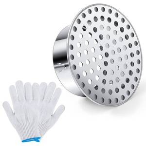 lot 177 image: Moxweyeni 1 Pcs PVC Termination Cap for 4 Inner Diameter, Mesh Screen Vent Cover 304 Stainless Steel, for Furnace & Roof Vent Cap, Round Air Outlet Exhaust Water Drains Pipe with Gloves - Retail $13