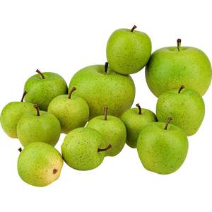 lot 194 image: SIX PIECES Meiwlong 6Pcs Artificial Green Apples, Realistic Fake Fruit for Decoration - Retail $15